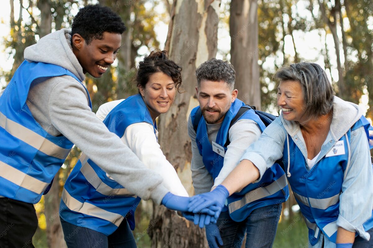 Heraa volunteers working together
